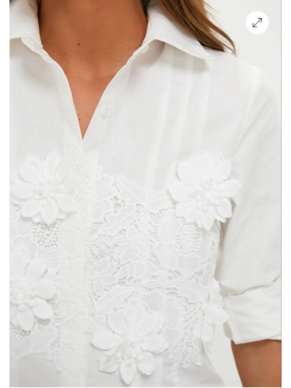 Tuckernuck HYACINTH HOUSE White Floral Applique Avery Mini Dress S - Picture 5 of 9